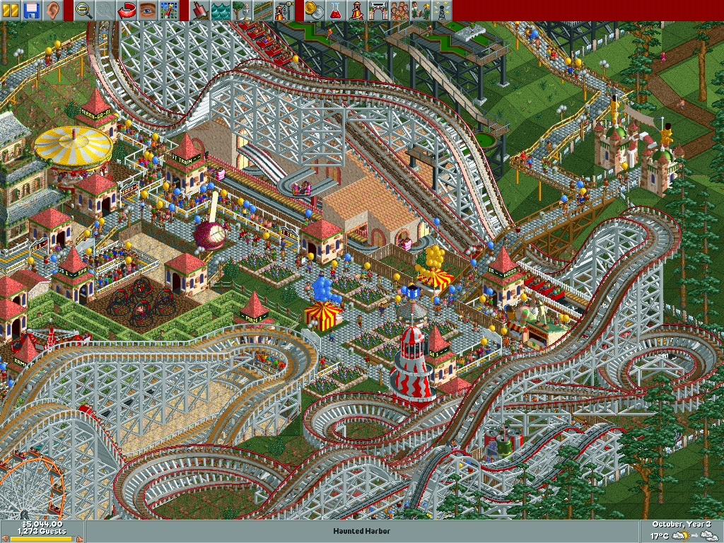 RCT Corkscrew Follies – Haunted Harbor – Roller Coaster Tycoon – Fan site